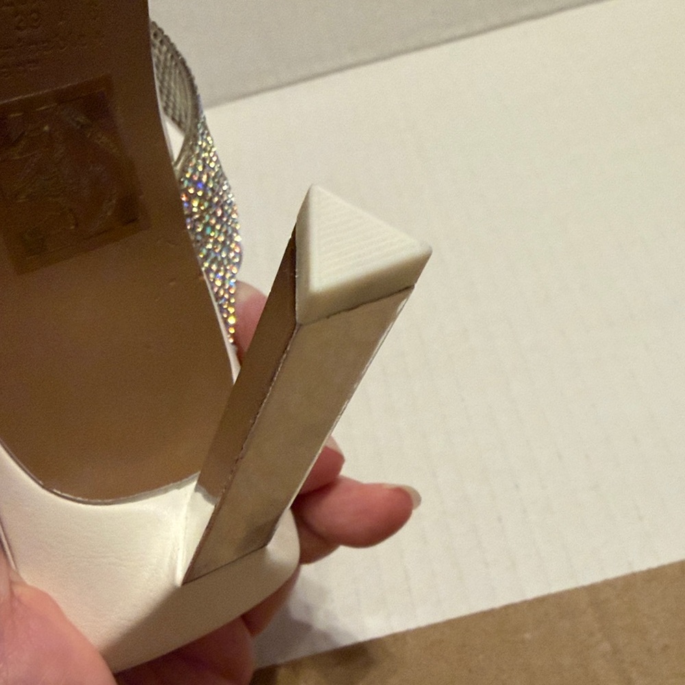 Call It Spring White Rhinestone Heels size 8.5 - Picture 9 of 12